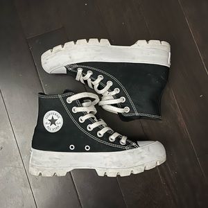 Converse Lugged High Top Platform Sneaker - Black